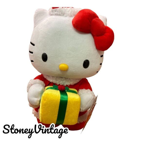 Sanrio Hello Kitty CHRISTMAS GREETER 20” Miss Santa Suit with Gift Present - Picture 3 of 9